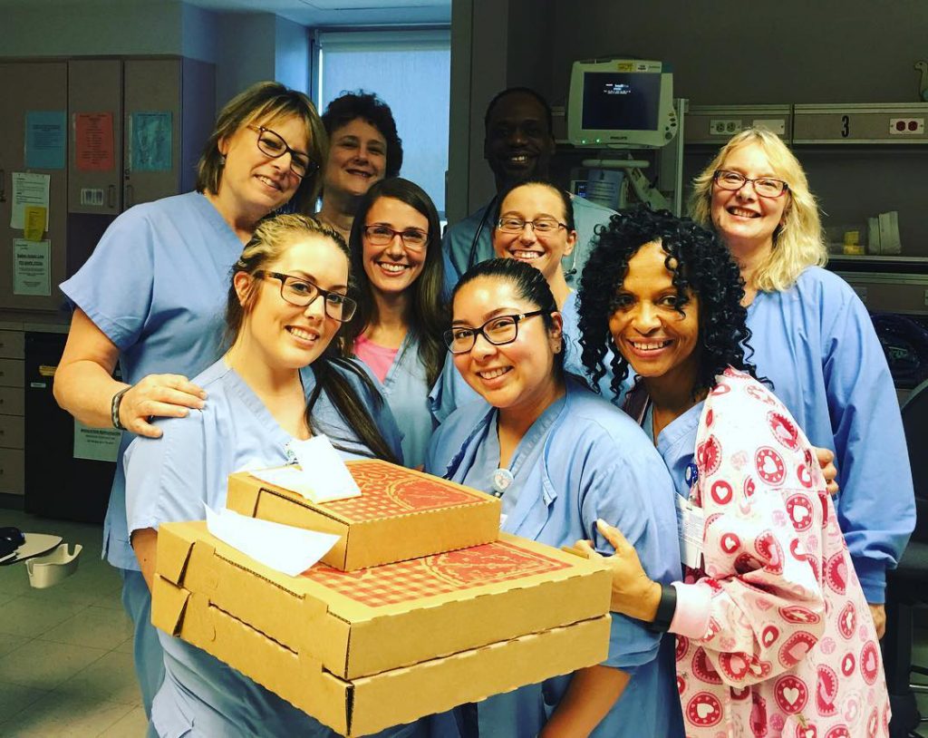 Photo: Nursing Week pizza winners! Neonatal nursing team at Methodist Northlake in Gary, IN