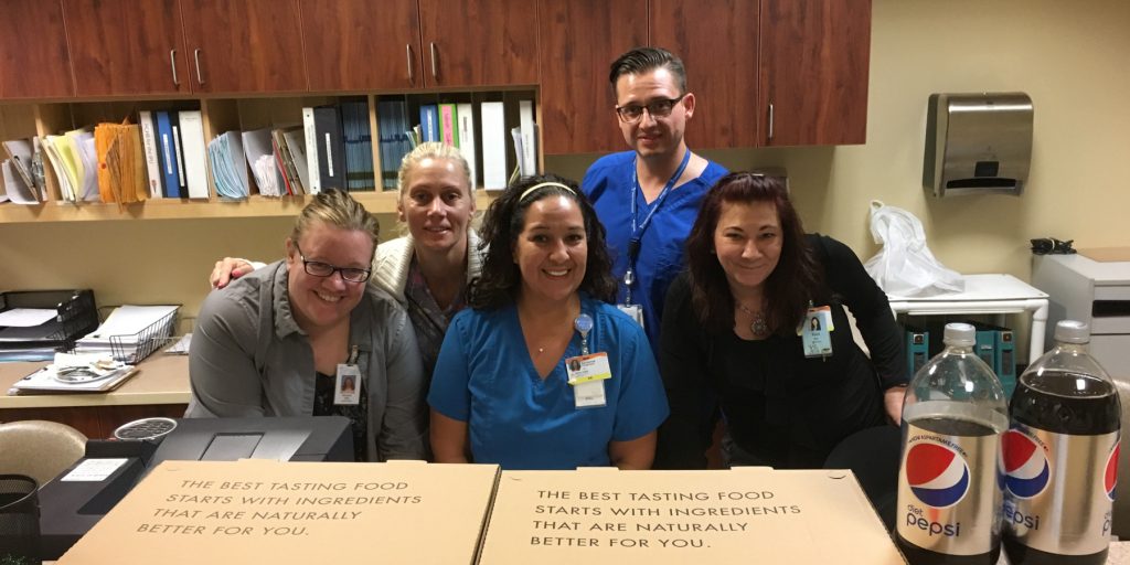 Photo: Nursing Week pizza winners! Hospice of the Valley - St. Joseph's PCU