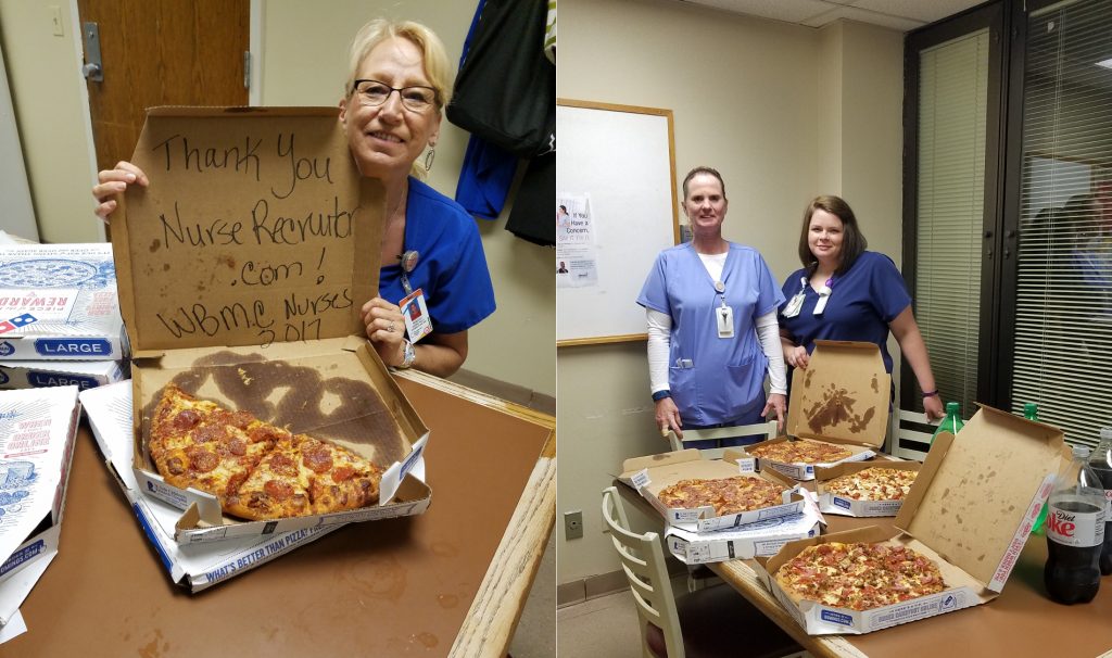 Photo: Nursing Week pizza winners! Intermediate Care Unit night shift nurses at Brookwood Baptist Health/Walker Baptist Medical Center in Jasper, AL.