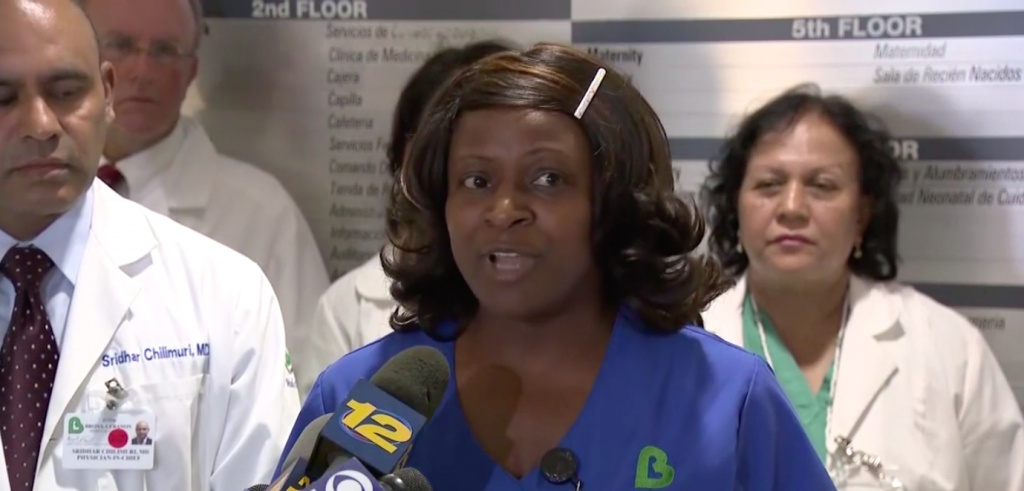 Video screencap: Donna Lee Peterkin, Registered Nurse at Bronx-Lebanon Hospital Center; she survived the shooting spree by Henry Bello