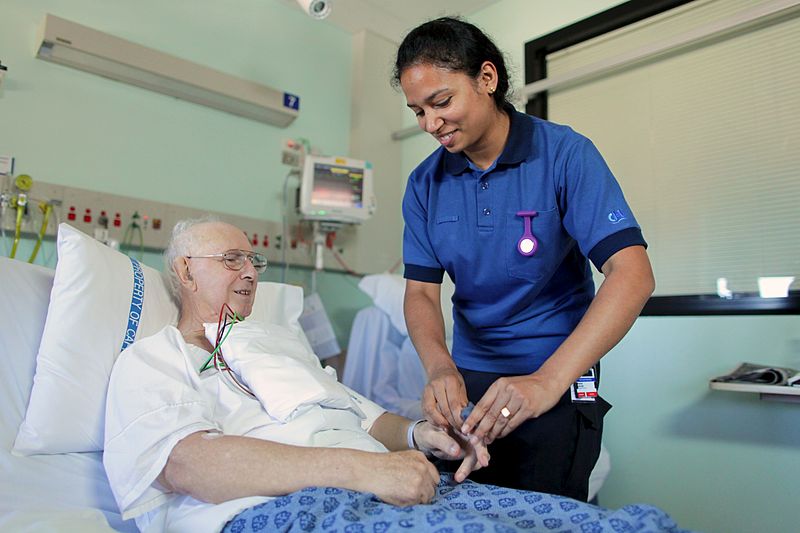 Photo: Australian nurse in Canberra hospital