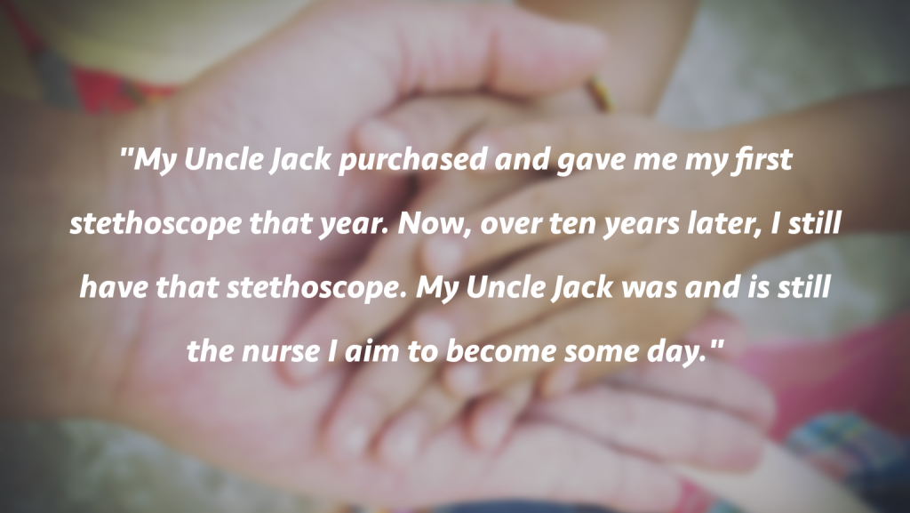 Quote: Uncle Jack as nurse role model