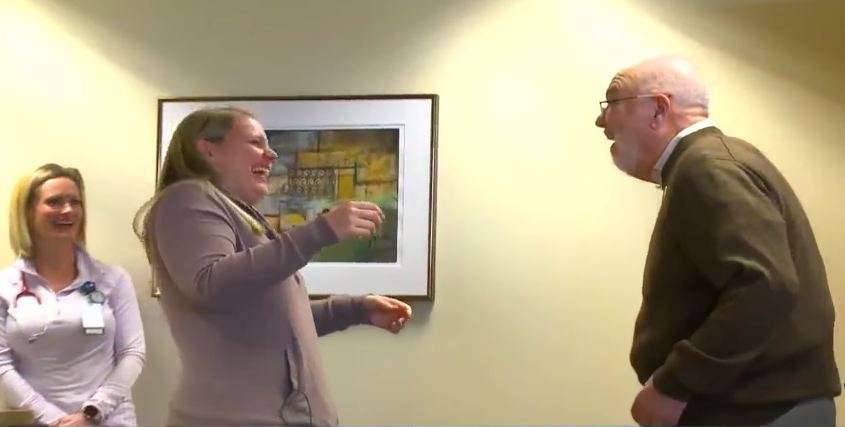 Video stil: Terry Slinde meets his kidney donor, nurse Anna Boelman