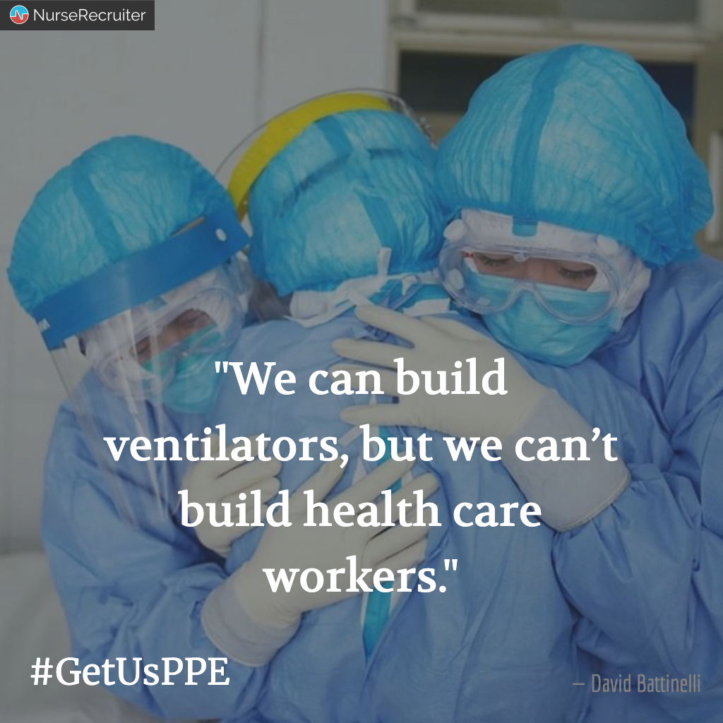 "We can build ventilators, but we can't build health care workers"