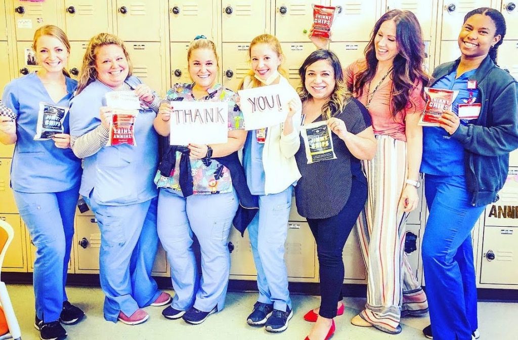 Photo: Support Our Scrubs gets snacks to nurses