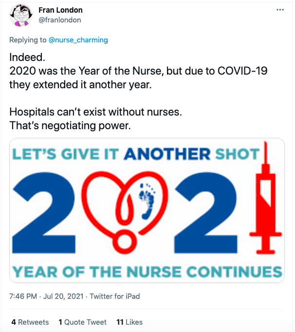 "Hospitals can't exist without nurses"
