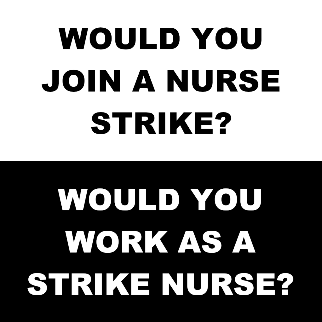 Nurse strike or strike nurse?