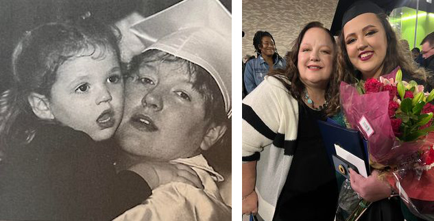 Nursing school graduations, 24 years apart: Teresa Lampkins and Carolyn Stillian