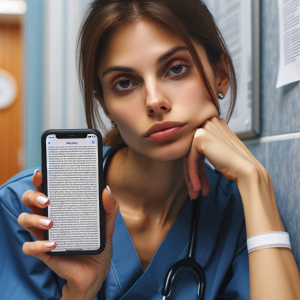 Nurse is bored with walls of text
